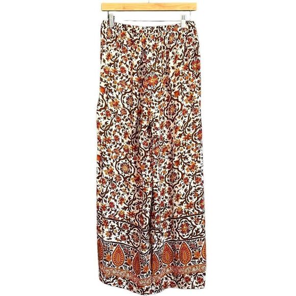 NWT Cynthia Rowley High Waist Floral Paisley Print Wide Leg Pants - Picture 6 of 10